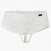 Неповторимые белые высокие шортики с доступом и нежным кружевом S/M