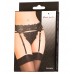 Эротический комплект: пояс для чулок и трусики кружевные черные