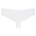 Белые трусики-стринги с открытой промежностью Alabastra L/XL