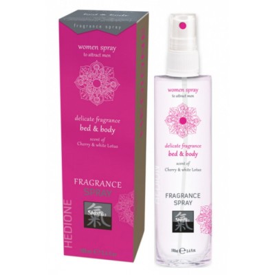 Спрей с феромонами для тела и белья Вишня и Белый лотос Women Spray Shiatsu 100 мл Спрей с феромонами для тела и белья Вишня и Белый лотос Women Spray Shiatsu 100 мл