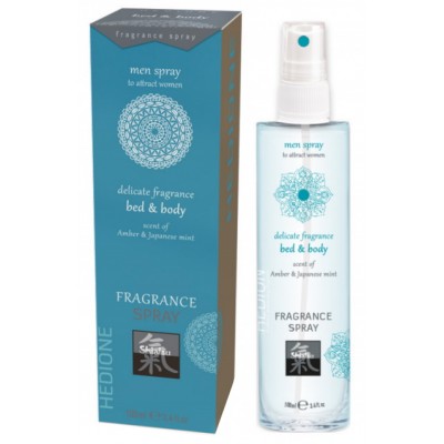 Спрей с феромонами для тела и белья Амбра и Японская мята Men Spray Shiatsu 100 мл Спрей с феромонами для тела и белья Амбра и Японская мята Men Spray Shiatsu 100 мл