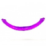 Фиолетовый двухголовый фаллоимитатор 45 см