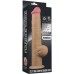 Рельефный фаллос с высоко посаженной мошонкой Lovetoy Silicone Cock 33 см