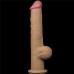 Рельефный фаллос с высоко посаженной мошонкой Lovetoy Silicone Cock 33 см