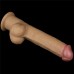 Рельефный фаллос с высоко посаженной мошонкой Lovetoy Silicone Cock 33 см