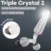 Стеклянный стимулятор 3 в 1 Satisfyer Triple Crystal 2 прозрачный 22 см