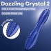 Двусторонний фаллос из стекла Satisfyer Dazzling Crystal 2 синий 20 см
