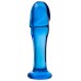 Синий фаллоимитатор из стекла Sexus Glass 13 см