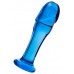 Синий фаллоимитатор из стекла Sexus Glass 13 см