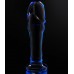 Синий фаллоимитатор из стекла Sexus Glass 13 см