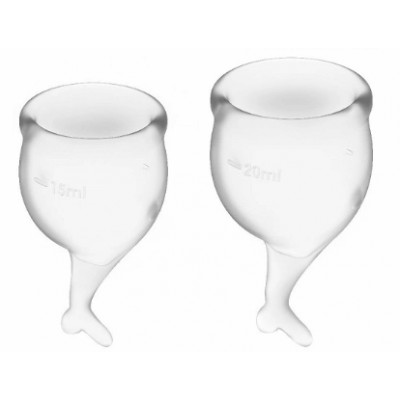 Набор менструальных чаш Satisfyer Feel Secure, прозрачный Набор менструальных чаш Satisfyer Feel Secure, прозрачный