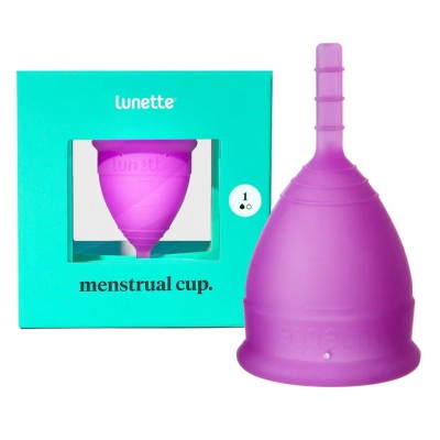 Фиолетовая менструальная чаша Lunette Cup 25 мл Фиолетовая менструальная чаша Lunette Cup 25 мл