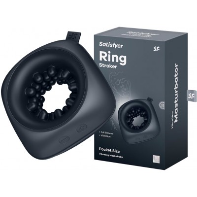 Перезаряжаемый компактный мастурбатор с вибрацией Satisfyer Ring Stroker