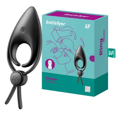 Эрекционное кольцо-лассо с вибрацией Satisfyer Sniper черное Эрекционное кольцо-лассо с вибрацией Satisfyer Sniper черное