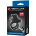 Эрекционное виброкольцо Pretty Love Passionate Ring с петлей на мошонку черное
