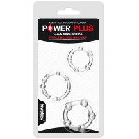 Набор эрекционных колец Power Plus Triple Beaded Ring Set