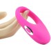 Розовое эрекционное виброкольцо Embrace Pleasure Rings
