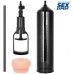 Вакуумная помпа с реалистичной насадкой в виде вагины Sex Expert черная