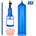 Вакуумная помпа с реалистичной насадкой в виде вагины Sex Expert синяя