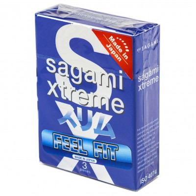 Презервативы супероблегающие Sagami Xtreme Feel Fit 3 шт Презервативы супероблегающие Sagami Xtreme Feel Fit 3 шт