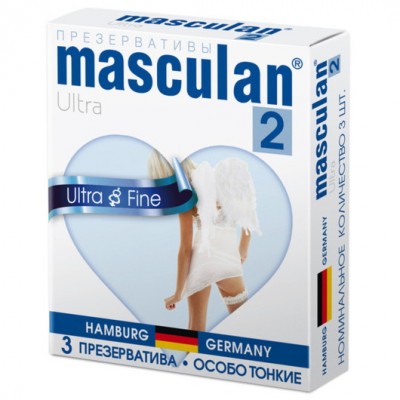 Презервативы Masculan Ultra 2, особо тонкие 3 шт Презервативы Masculan Ultra 2, особо тонкие 3 шт