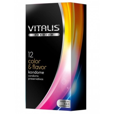 Презервативы Vitalis Premium №12 Color & Flavor - цветные / ароматизированные Презервативы Vitalis Premium №12 Color & Flavor - цветные / ароматизированные