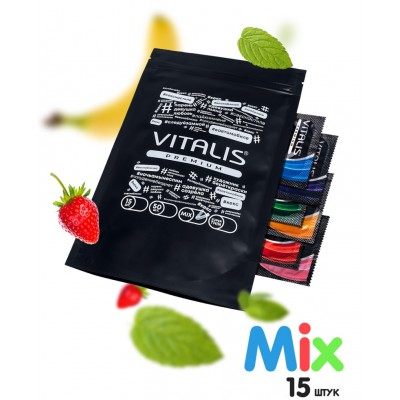 Презервативы Vitalis Premium Mix 15 шт Презервативы Vitalis Premium Mix 15 шт