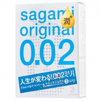 Полиуретановые презервативы Sagami Original 0,02 Extra Lub 3 шт
