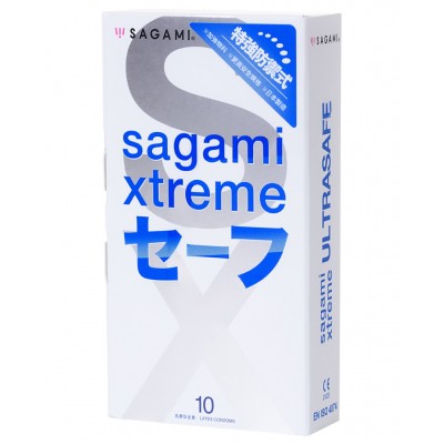 Презервативы с продлевающим эффектом Sagami Xtreme Ultrasafe 10 шт Презервативы с продлевающим эффектом Sagami Xtreme Ultrasafe 10 шт