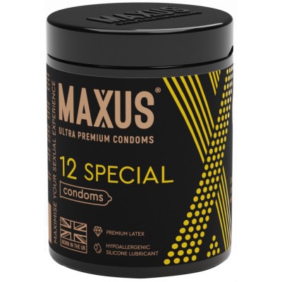 Презервативы в пластиковом кейсе Maxus №12 Special точечно-ребристые Презервативы в пластиковом кейсе Maxus №12 Special точечно-ребристые
