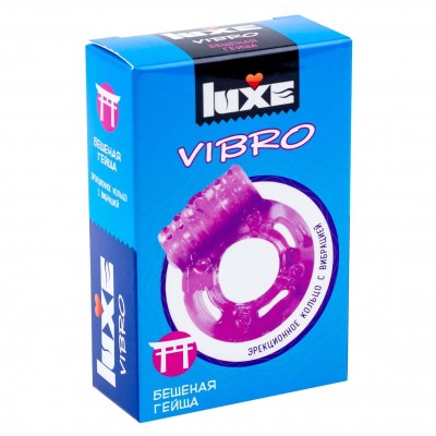 Виброкольцо с презервативом Luxe Vibro Бешеная Гейша Виброкольцо с презервативом Luxe Vibro Бешеная Гейша