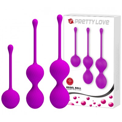 Набор вагинальных шариков со смещенным центром тяжести Pretty Love Набор вагинальных шариков со смещенным центром тяжести Pretty Love