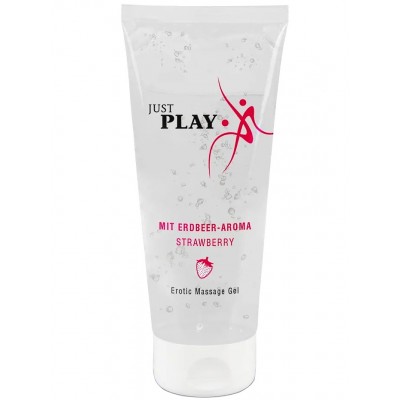 Гель-лубрикант для секса и массажа Just Play Клубника 200 мл Гель-лубрикант для секса и массажа Just Play Клубника 200 мл