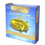 Черные увеличенные презервативы Okamoto Jumbo No3