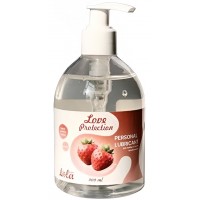 Съедобный лубрикант с клубникой Lola Games Love Protection 300 мл
