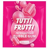 Съедобный лубрикант со вкусом Bubble Gum Tutti-Frutti OraLove 4 гр, пробник