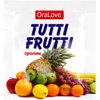 Съедобный лубрикант со вкусом тропик Tutti-Frutti OraLove 4 гр, пробник