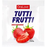 Съедобный лубрикант со вкусом земляники Tutti-Frutti OraLove 4 гр, пробник