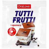 Съедобный лубрикант со вкусом тирамису Tutti-Frutti OraLove 4 гр, пробник