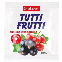 Съедобный лубрикант со вкусом свежей смородины Tutti-Frutti OraLove 4 гр, пробник