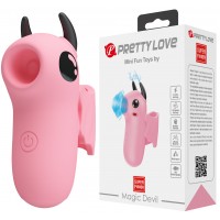 Насадка на палец Pretty Love Magic Devil с электро и вакуумно-волновой стимуляцией