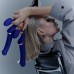 Гнущийся безремневой вибрострапон с имитацией оральных ласк с пультом ДУ Strap-On-Me Multi Orgasm XL синий 25 см