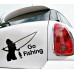 Виниловая наклейка на авто Go Fishing