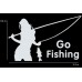 Виниловая наклейка на авто белая Go Fishing Виниловая наклейка на авто белая Go Fishing