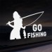 Виниловая наклейка на авто белая Go Fishing Виниловая наклейка на авто белая Go Fishing