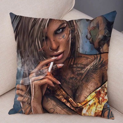 Наволочка на подушку Smoking Girl Наволочка на подушку Smoking Girl