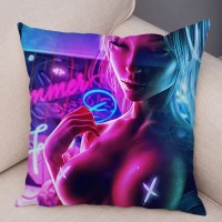 Наволочка на подушку Neon Girl