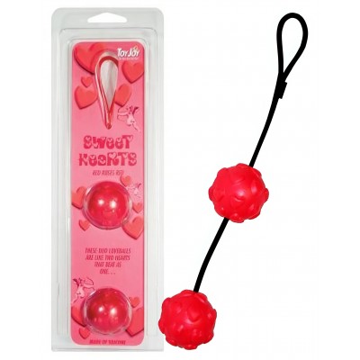 Красные вагинальные шарики со смещенным центром Sweet Hearts Duo Loveballs Красные вагинальные шарики со смещенным центром Sweet Hearts Duo Loveballs