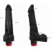 Реалистичный гелевый вибратор с мошонкой черный 18 см