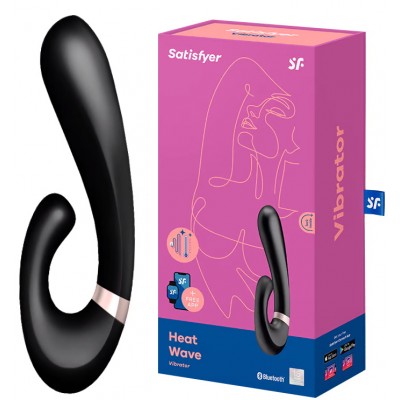 Смарт-вибратор со стимулятором клитора и функцией нагрева Satisfyer Heat Wave Black